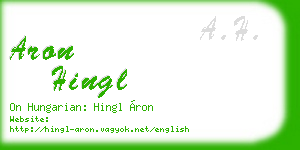 aron hingl business card