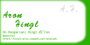 aron hingl business card
